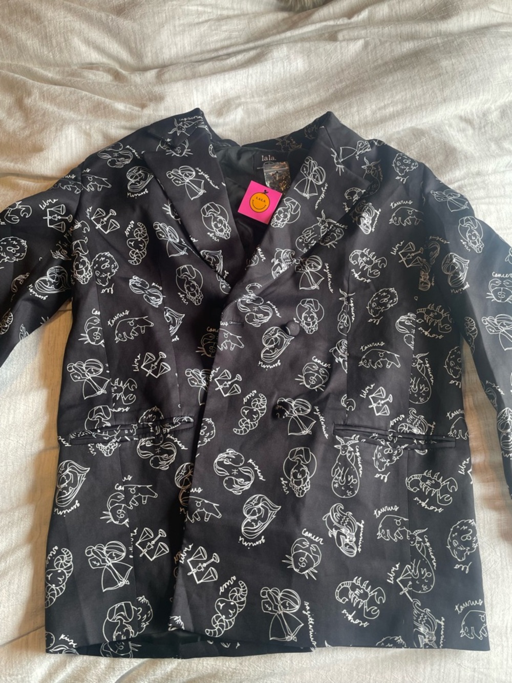 NWT dressed in Lala- astrology blazer Graphic Blazer with White oversized